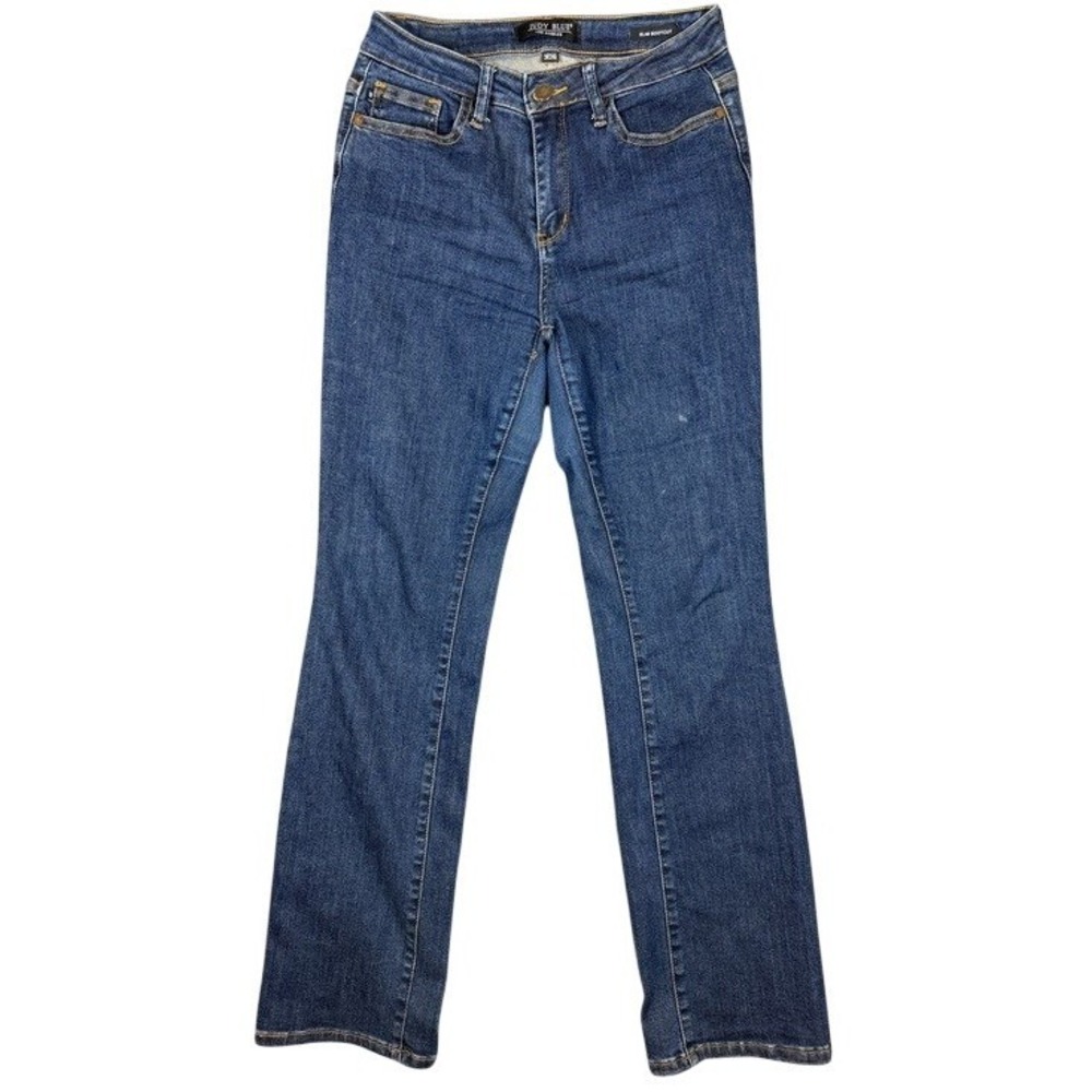 Judy Blue Slim Bootcut Jeans Dark Wash High Rise Size 3/26 JB88359 DK-CO